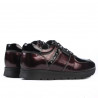 Damen-Sportschuhe 6003 Lack Bordeaux kombiniert