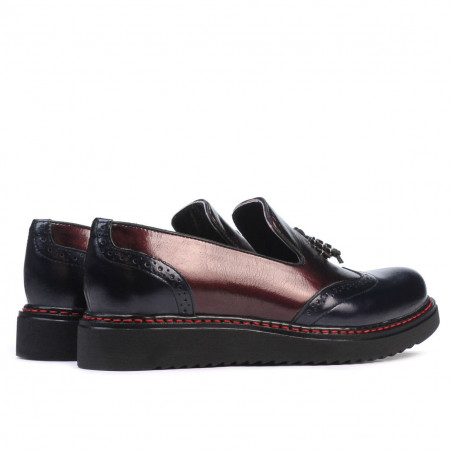 Damen-Casualschuhe 659 Lack Indigo+Bordo
