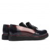 Damen-Casualschuhe 659 Lack Indigo+Bordo