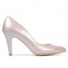 Elegante Damenschuhe 1234 Cappuccino Perlmutt