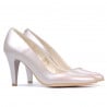 Elegante Damenschuhe 1234 Cappuccino Perlmutt