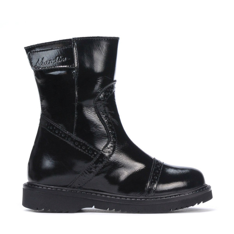 Kleine Kinderschuhe 101c schwarzer Lack