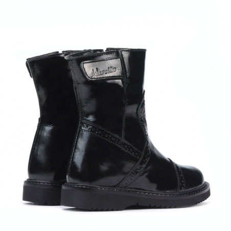 Kleine Kinderschuhe 101c schwarzer Lack