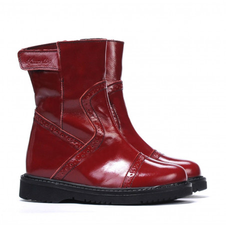 Kleine Kinderschuhe 101c Lack Burgund