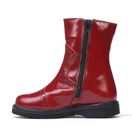 Kleine Kinderschuhe 101c Lack Burgund