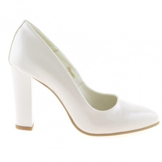 Elegante Damenschuhe 1214 Elfenbein Lackleder Elegante Damenschuhe 1214 Elfenbein Lackleder