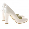 Elegante Damenschuhe 1214 Elfenbein Lackleder