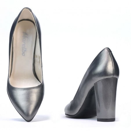 Elegante Damenschuhe 1261 metallisches Grau