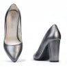 Elegante Damenschuhe 1261 metallisches Grau