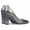 Elegante Damenschuhe 1261 metallisches Grau