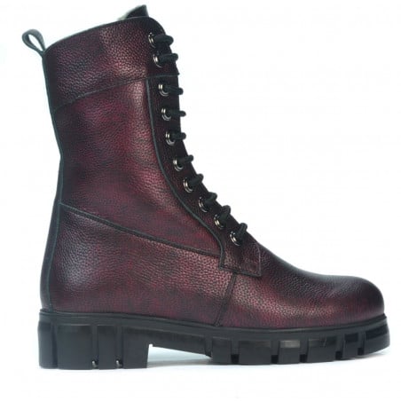 Damenstiefeletten 3337 Bordeaux Perlmutt