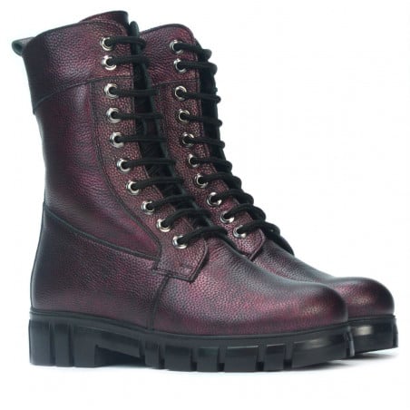 Damenstiefeletten 3337 Bordeaux Perlmutt