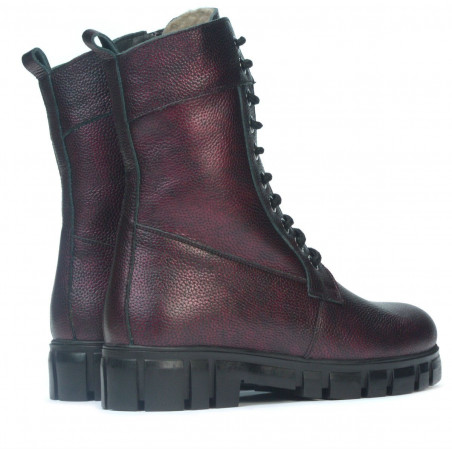Damenstiefeletten 3337 Bordeaux Perlmutt
