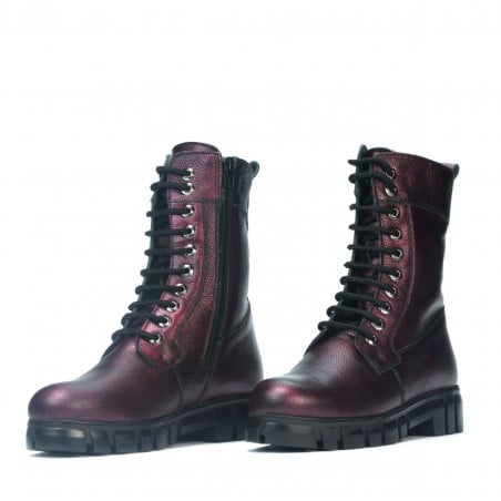 Damenstiefeletten 3337 Bordeaux Perlmutt