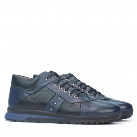 Casual Herrenschuhe 4110 Indigo+Schwarz