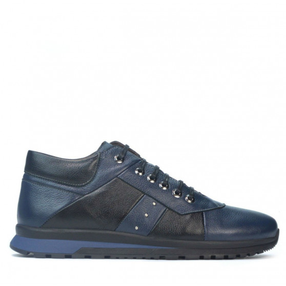 Casual Herrenschuhe 4110 Indigo+Schwarz Casual Herrenschuhe 4110 Indigo+Schwarz