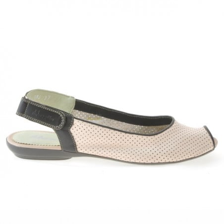 Damen Sandalen 583 rosa+braun