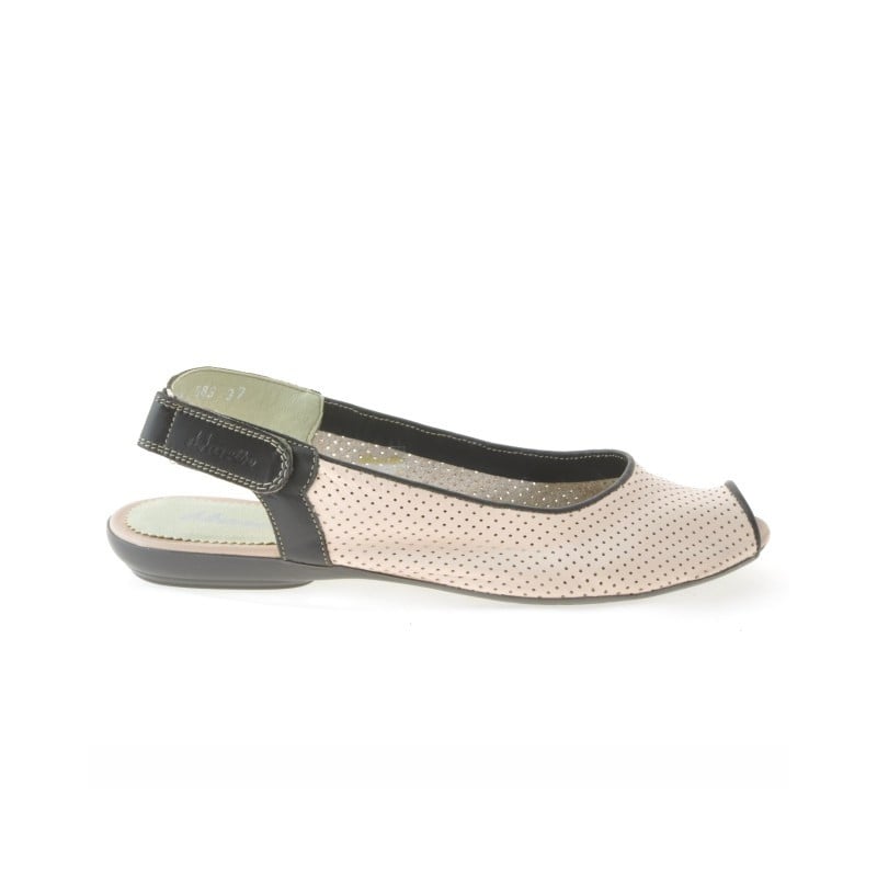 Damen Sandalen 583 rosa+braun