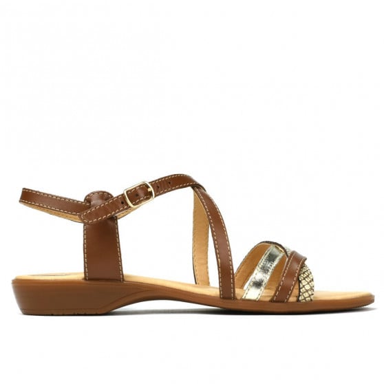 Damen Sandalen 5058 braun kombiniert Damen Sandalen 5058 braun kombiniert
