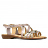 Damen Sandalen 5058 staubiges Rosa kombiniert
