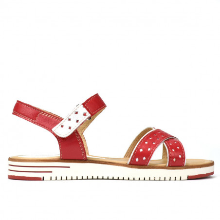 Damen-Sandalen 5061 Ingwer+Weiß