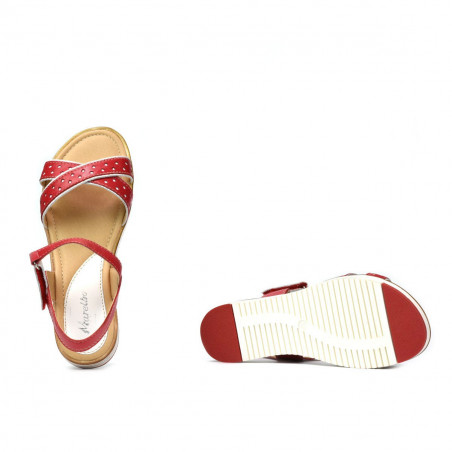 Damen-Sandalen 5061 Ingwer+Weiß