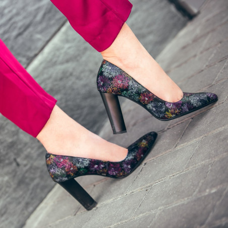 Elegante Damenschuhe 1261 Pastell Schwarz