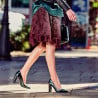 Damen elegante Schuhe 1261 Lack Türkis Perlglanz