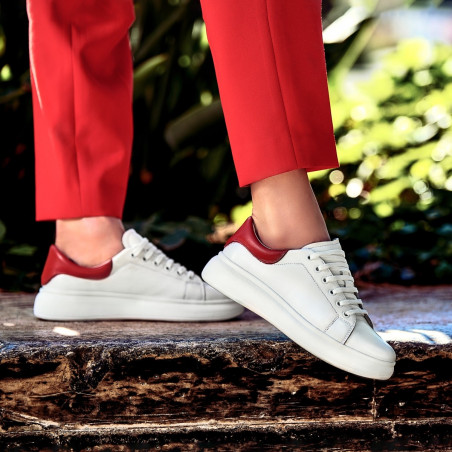 Damen-Sneaker 6008 in Weiß kombiniert