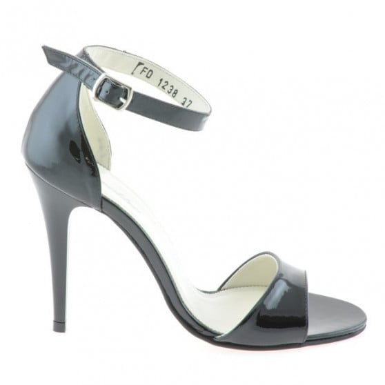 Damensandalen 1238 schwarzer Lack Damensandalen 1238 schwarzer Lack