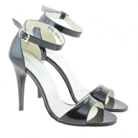 Damensandalen 1238 schwarzer Lack