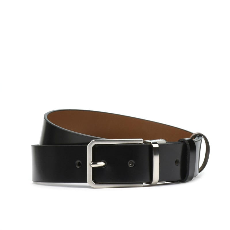 Herrengürtel 35b zweifarbig schwarz+braun