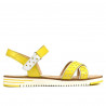 Damensandalen 5061 gelb+weiß