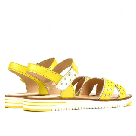 Damensandalen 5061 gelb+weiß