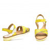 Damensandalen 5061 gelb+weiß