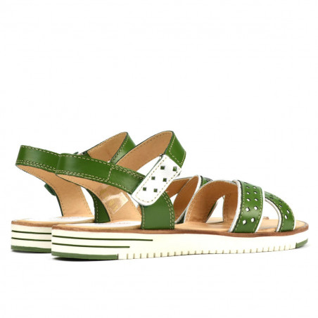 Damen Sandalen 5061 grün+weiß