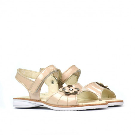 Kleinkind-Sandalen 55c Lack Elfenbein