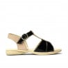 Kleinkinder Sandalen 40c Lack schwarz+elfenbein