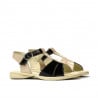 Kleinkinder Sandalen 40c Lack schwarz+elfenbein