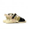 Kleinkinder Sandalen 40c Lack schwarz+elfenbein
