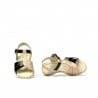 Kleinkinder Sandalen 40c Lack schwarz+elfenbein