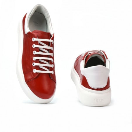 Damen-Sportschuhe 6008 Rot kombiniert