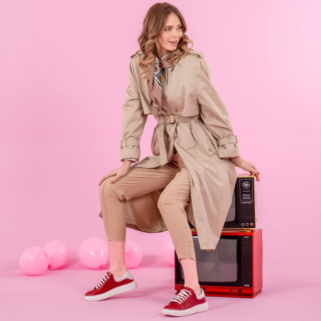 Damen-Sportschuhe 6008 Rot kombiniert