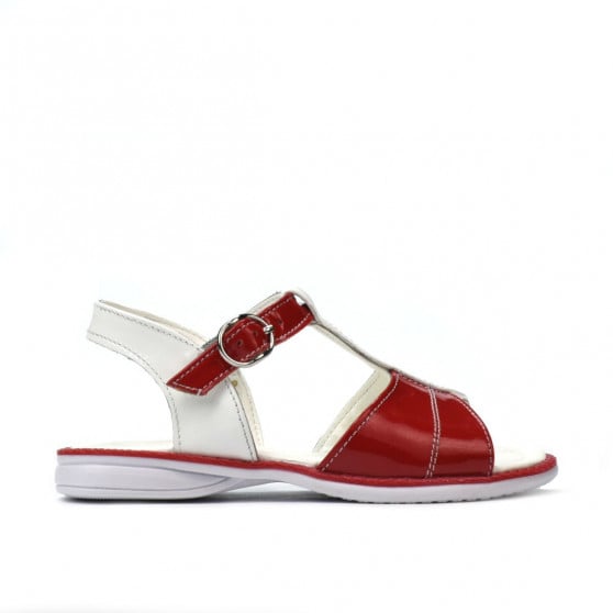 Kleinkindersandalen 40c rot lackiert + weiß Kleinkindersandalen 40c rot lackiert + weiß