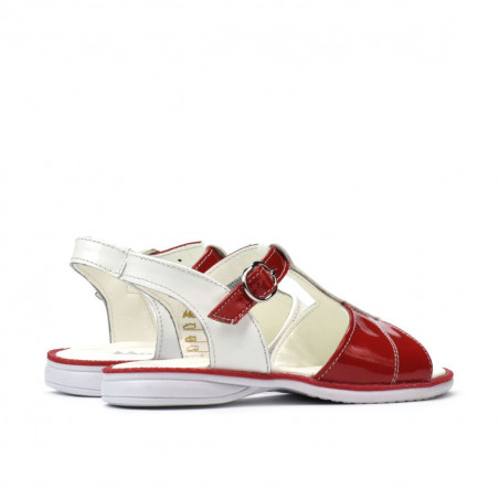 Kleinkindersandalen 40c rot lackiert + weiß