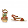 Damen Sandalen 5060 orange kombiniert