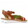 Damen Sandalen 5060 orange kombiniert