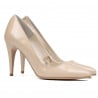 Damen elegante Schuhe 1246 Lack Beige Perlmutt