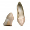 Elegante Damenschuhe 1242 Perlmutt-Lack beige