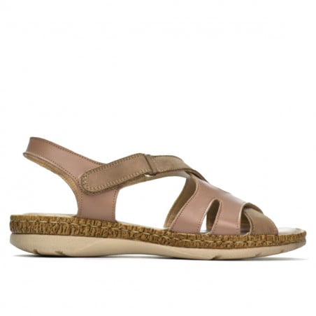 Damensandalen 5062 Cappuccino kombiniert